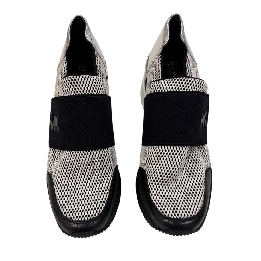 *DS21 MICHAEL KORS Women's Felix Trainer Sneakers Black/White Size 6